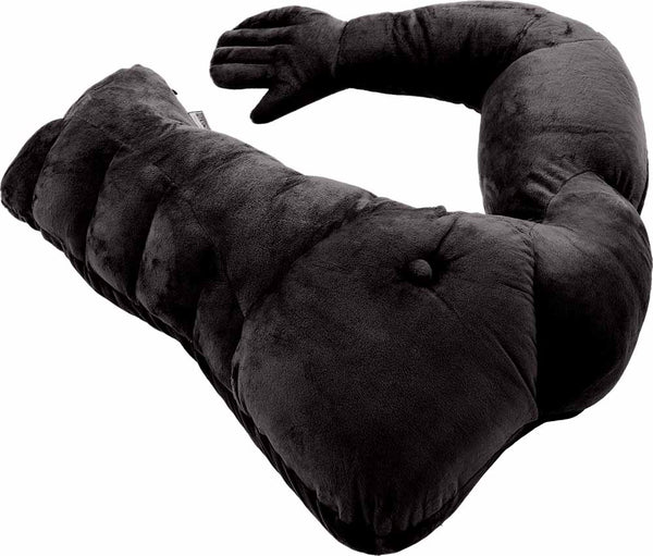 Deluxe Comfort Boyfriend Muscle Man Arm Plush Throw Pillow Black