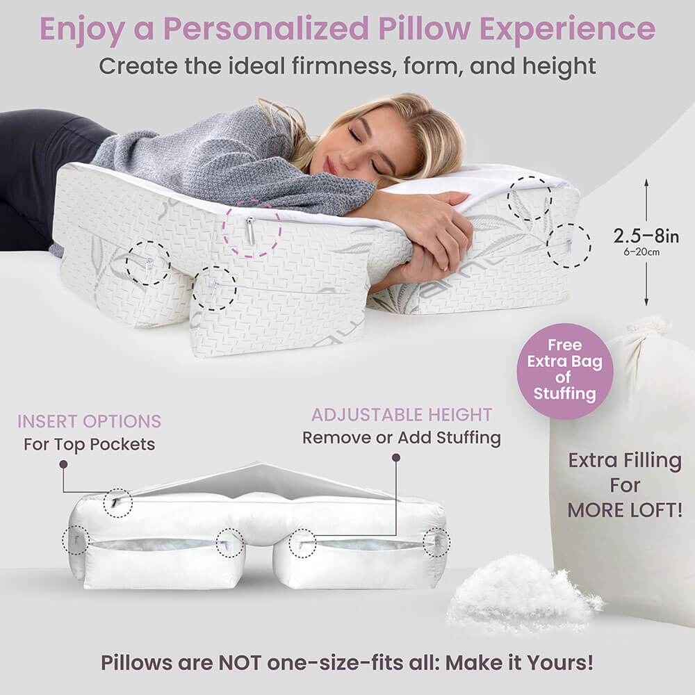 Wife Pillow with .9 lbs of Premium Down Alternative Fiberfill for adjustable comfort