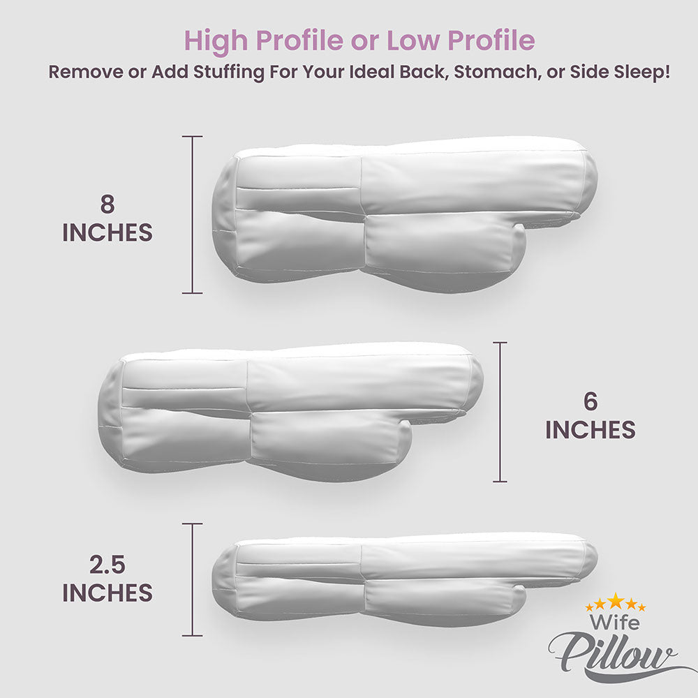 Wife Pillow Extra Filling Bag Memory Foam Charcoal