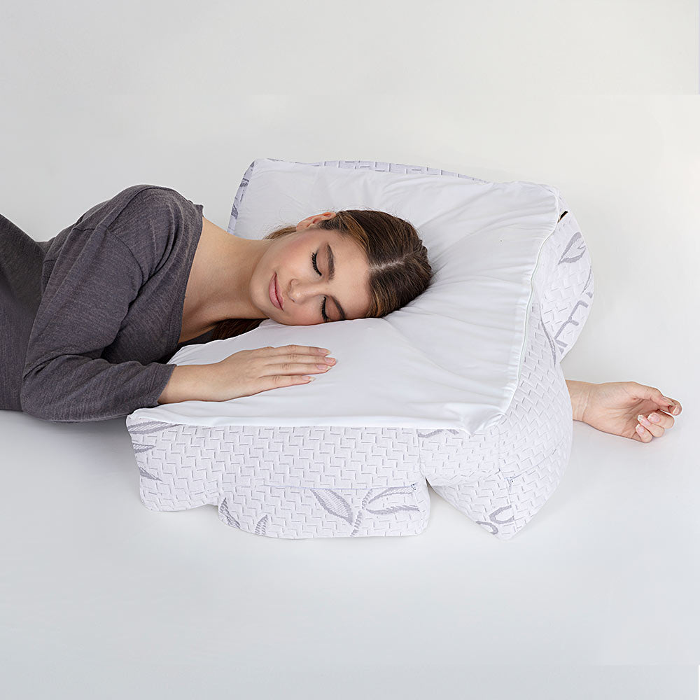 Medium Husband Pillow Oversized Back Pillow with Arms, Dark Grey