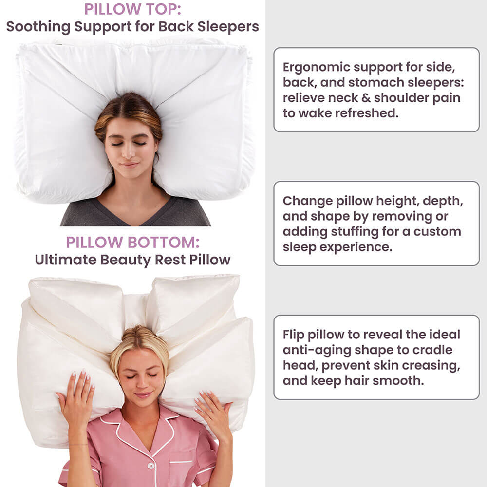 Wife Pillow. Medium Support. Arm Hole Slots for Cervical Shoulder Pain Relief. adjustable. Side Back Stomach Sleeping. Bamboo Charcoal Memory Foam