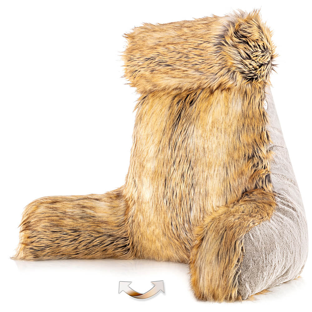 Faux fur backrest hotsell