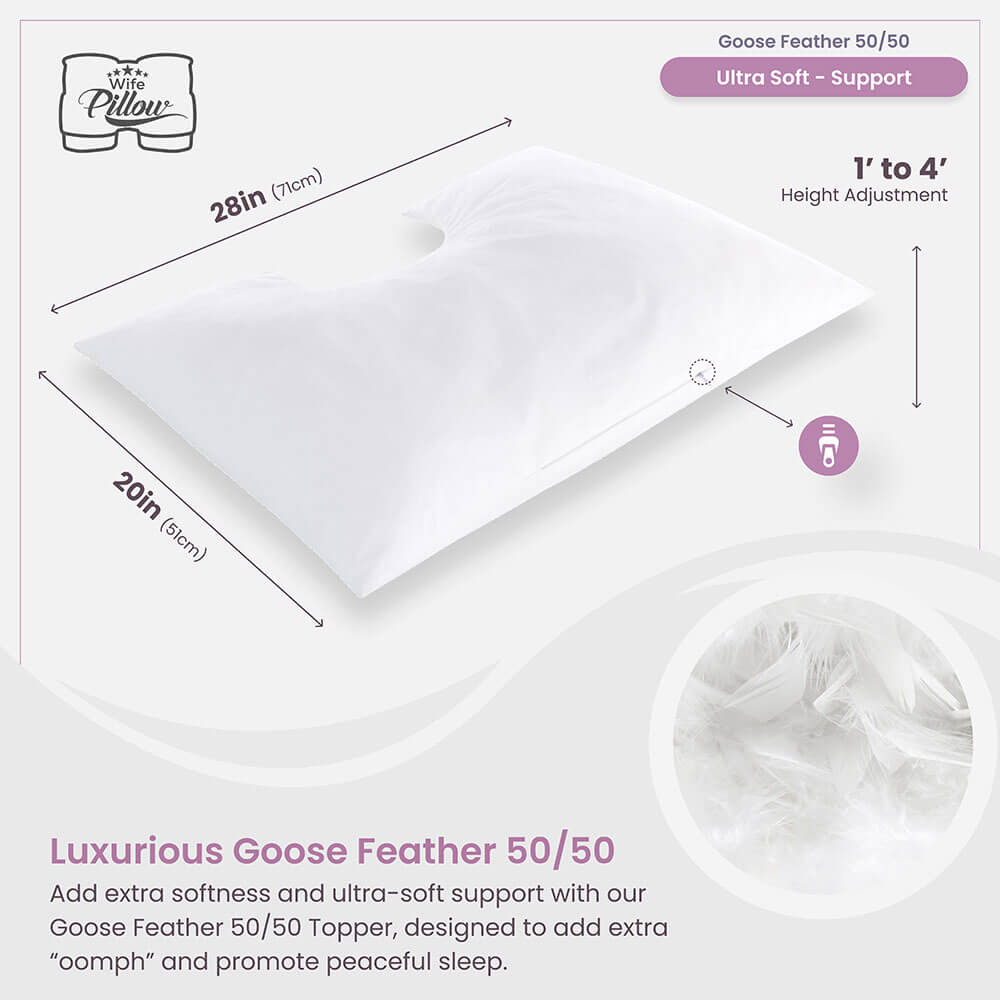 Down Alternative Siliconized Fiber Fill Topper for Wife Pillow, customizable plush comfort for a refreshing sleep.