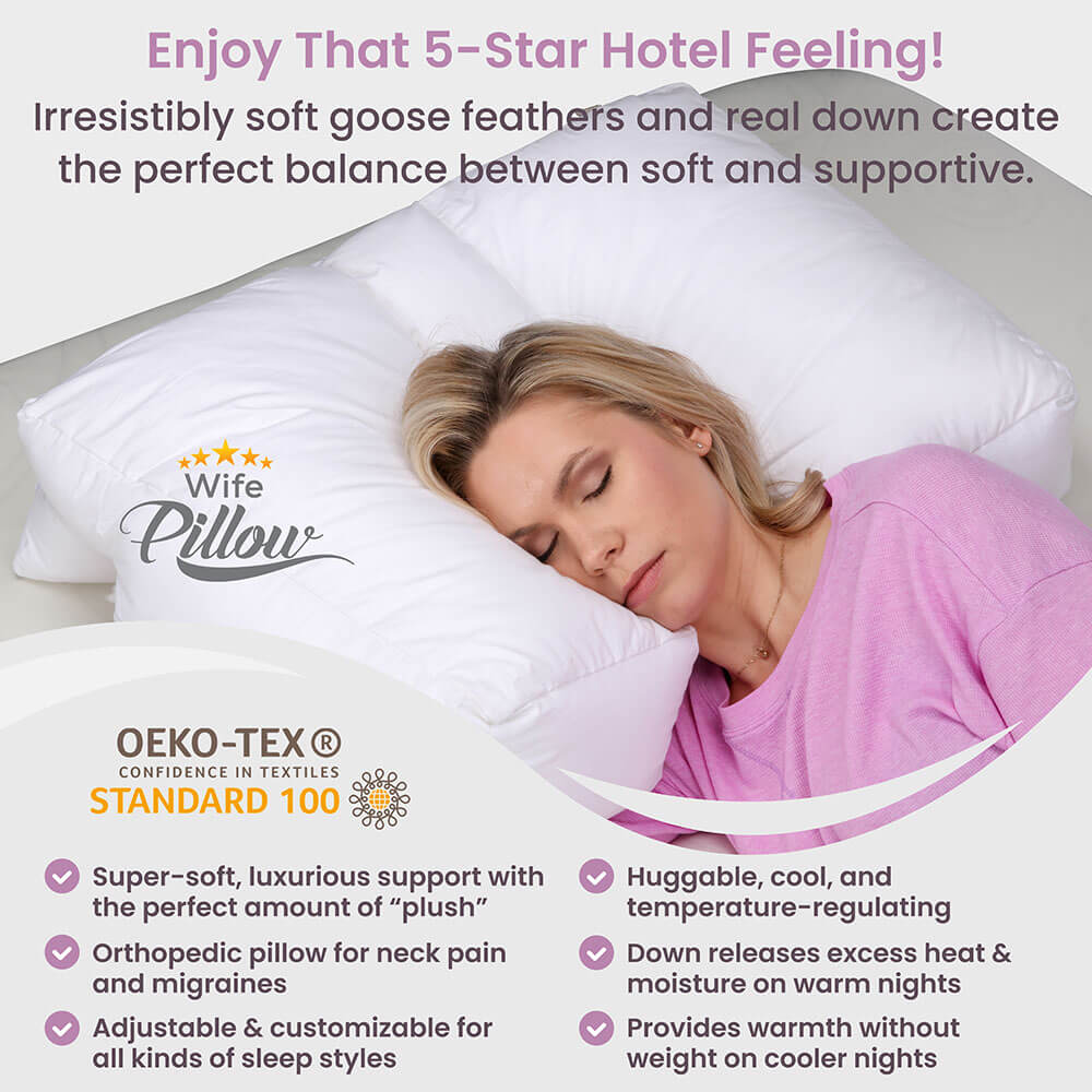 Down Alternative Siliconized Fiber Fill Topper for Wife Pillow