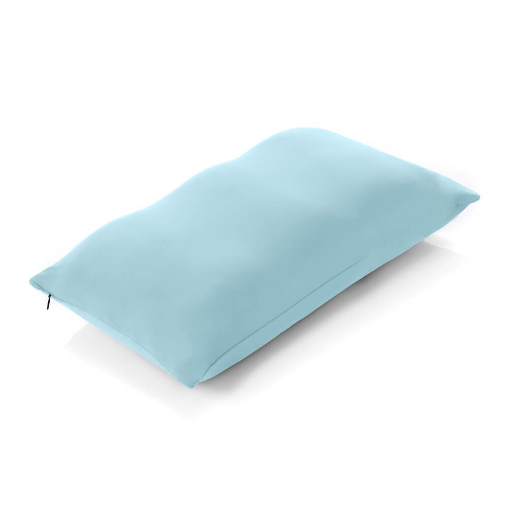 Pillowy Premium Microbead Pillow Cooling Silk Like Cover Small Sweet Baby Blue