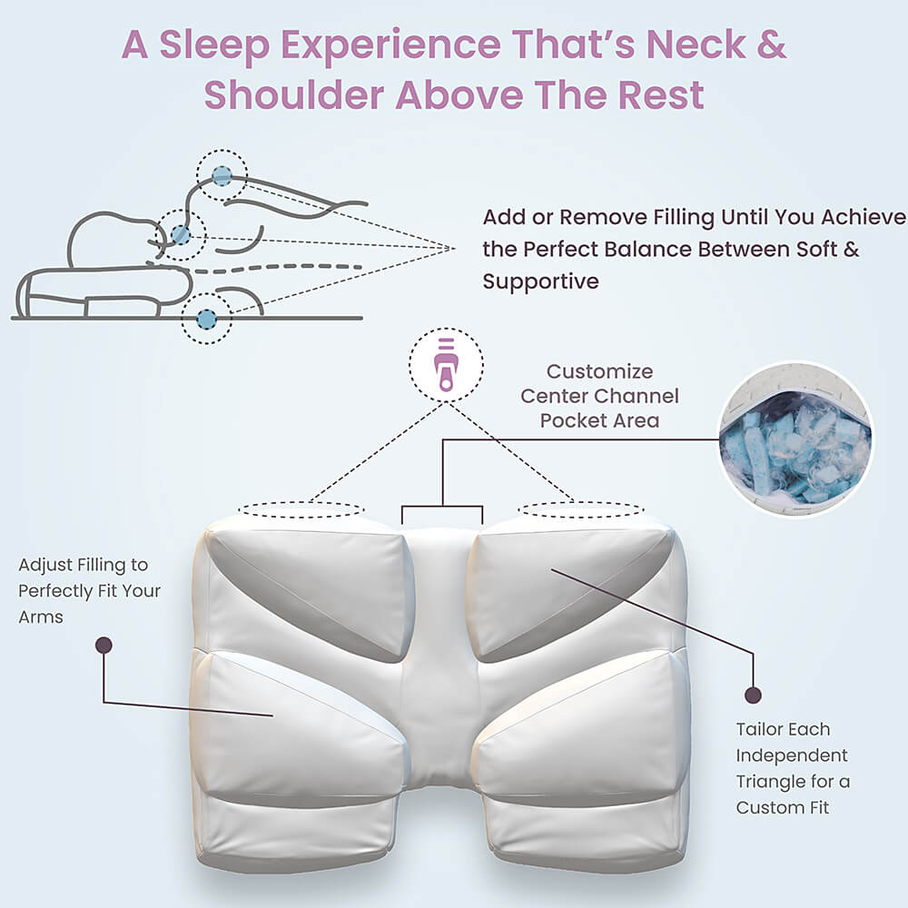 Customizable Wife Pillow with CertiPUR-US Premium Shredded Memory Foam for ultimate comfort and support