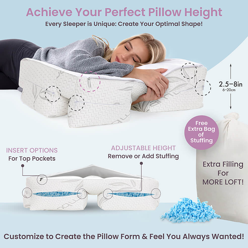 Customize your Wife Pillow with 1 lb plush CertiPUR-US Premium Shredded Memory Foam. Adjust for comfort with cooling gel infusion.
