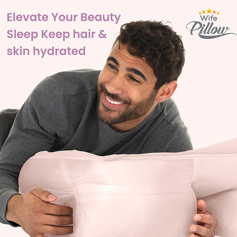 Silk pillowcase for Wife Pillow: 6A 22-Momme silk, allergen-resistant, thermoregulating, gentle on skin & hair.