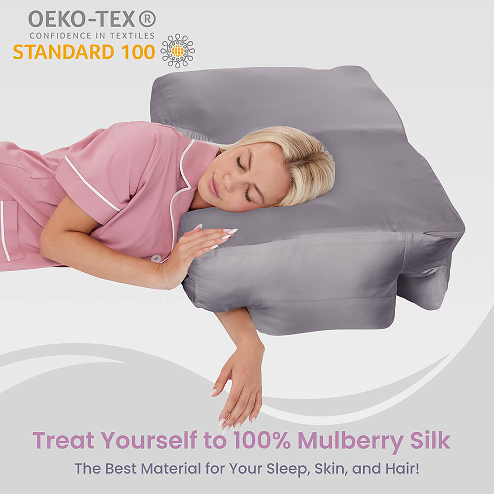 Silk pillowcase for Wife Pillow: 6A 22-Momme Silk, allergen-resistant, thermoregulating design, easy maintenance