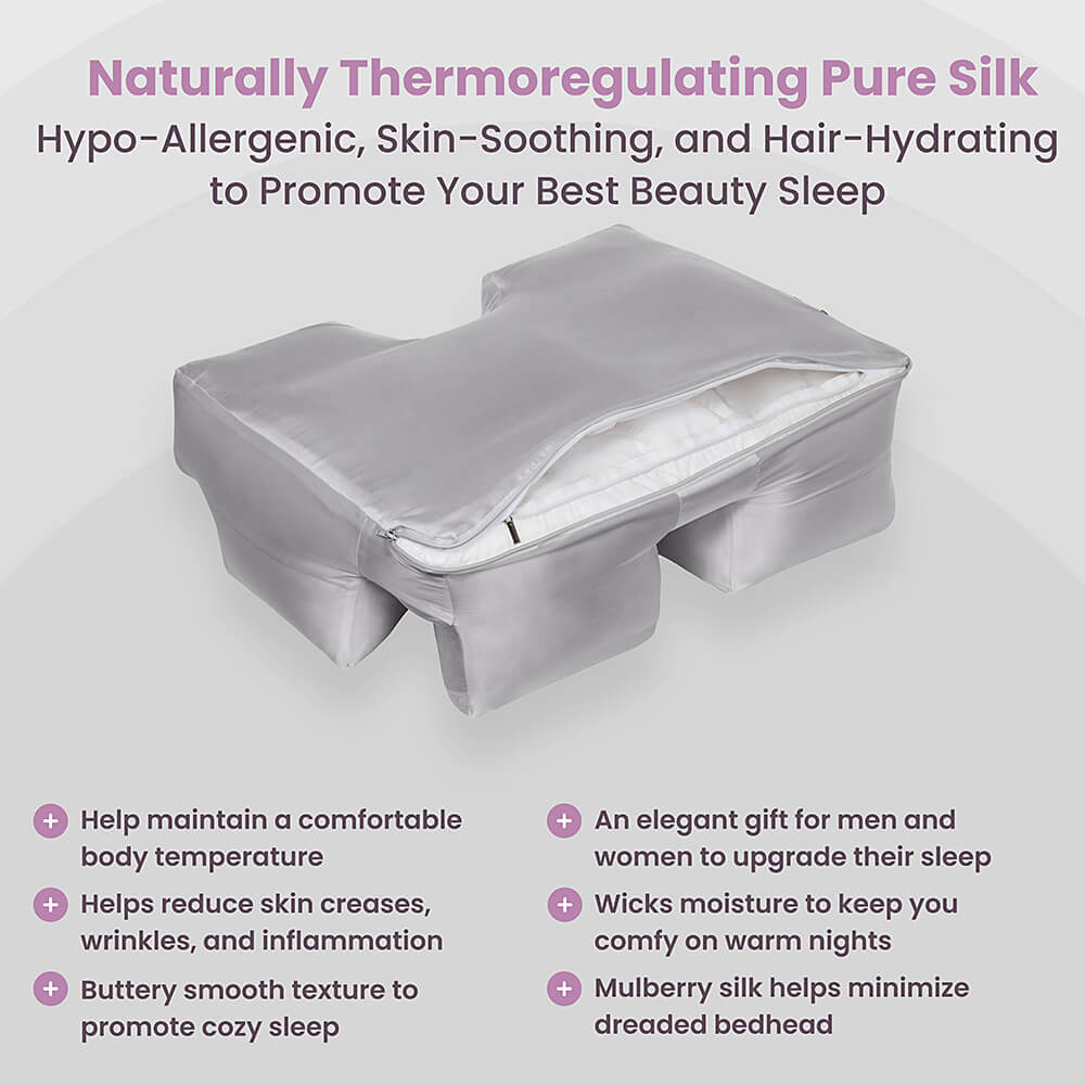 Luxurious 22-Momme Silk Pillowcase for Wife Pillow with Thermoregulating Design