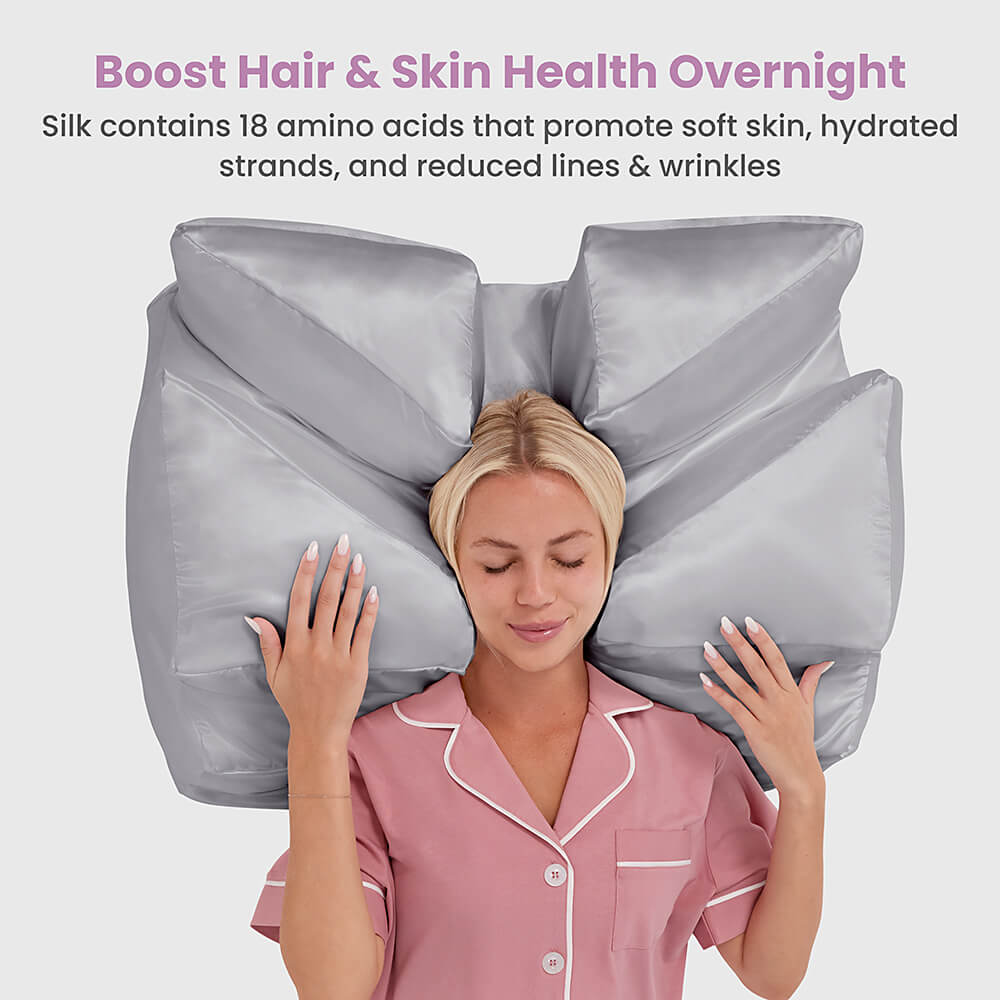 Silk pillowcase for Wife Pillow: 6A 22-Momme Silk, allergen-resistant, thermoregulating, and gentle on skin and hair.