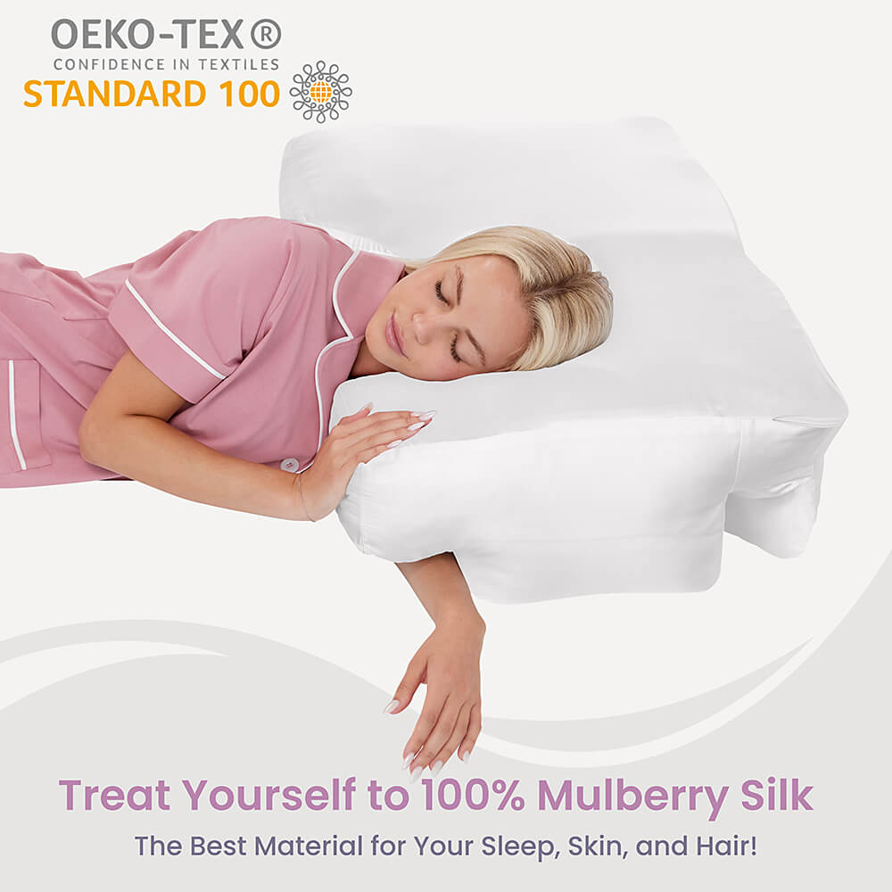 Silk pillowcase for Wife Pillow: allergen-resistant, thermoregulating, 6A 22-Momme Silk, promotes healthy skin and hair.