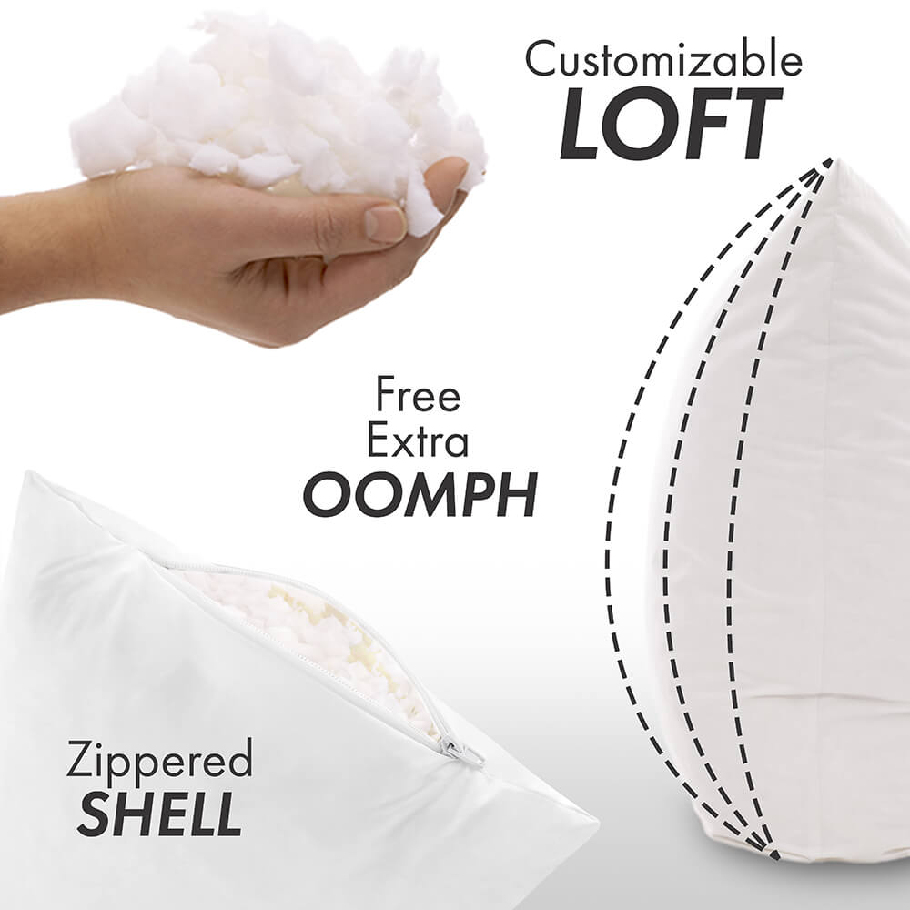 Microbead Stuffer Pillow Insert Sham Rectangle Pillow - 1 Pcs, 18 x 18
