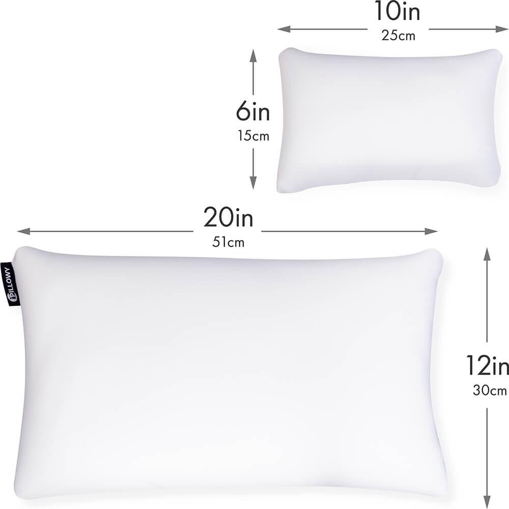 Microbead Stuffer Pillow Insert Sham Rectangle Pillow - 1 Pcs, 12 x 20