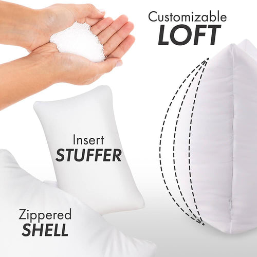 Microbead Stuffer Pillow Insert Sham Rectangle Pillow - 1 Pcs, 18 x 18