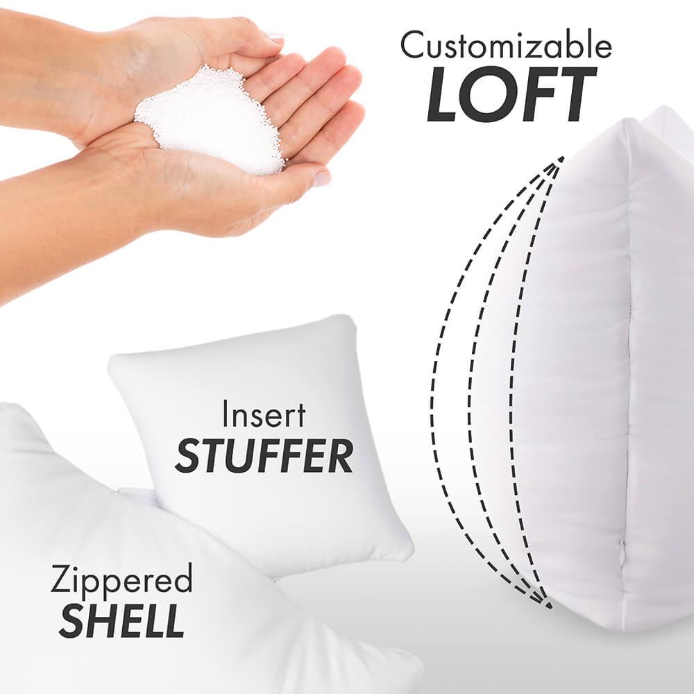 Microbead Stuffer Pillow Insert Sham Rectangle Pillow - 1 Pcs - Husband Pillow