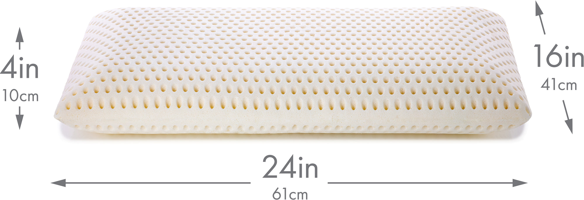 King Talalay Latex Bed Pillow w/ Breathable Cotton Cover