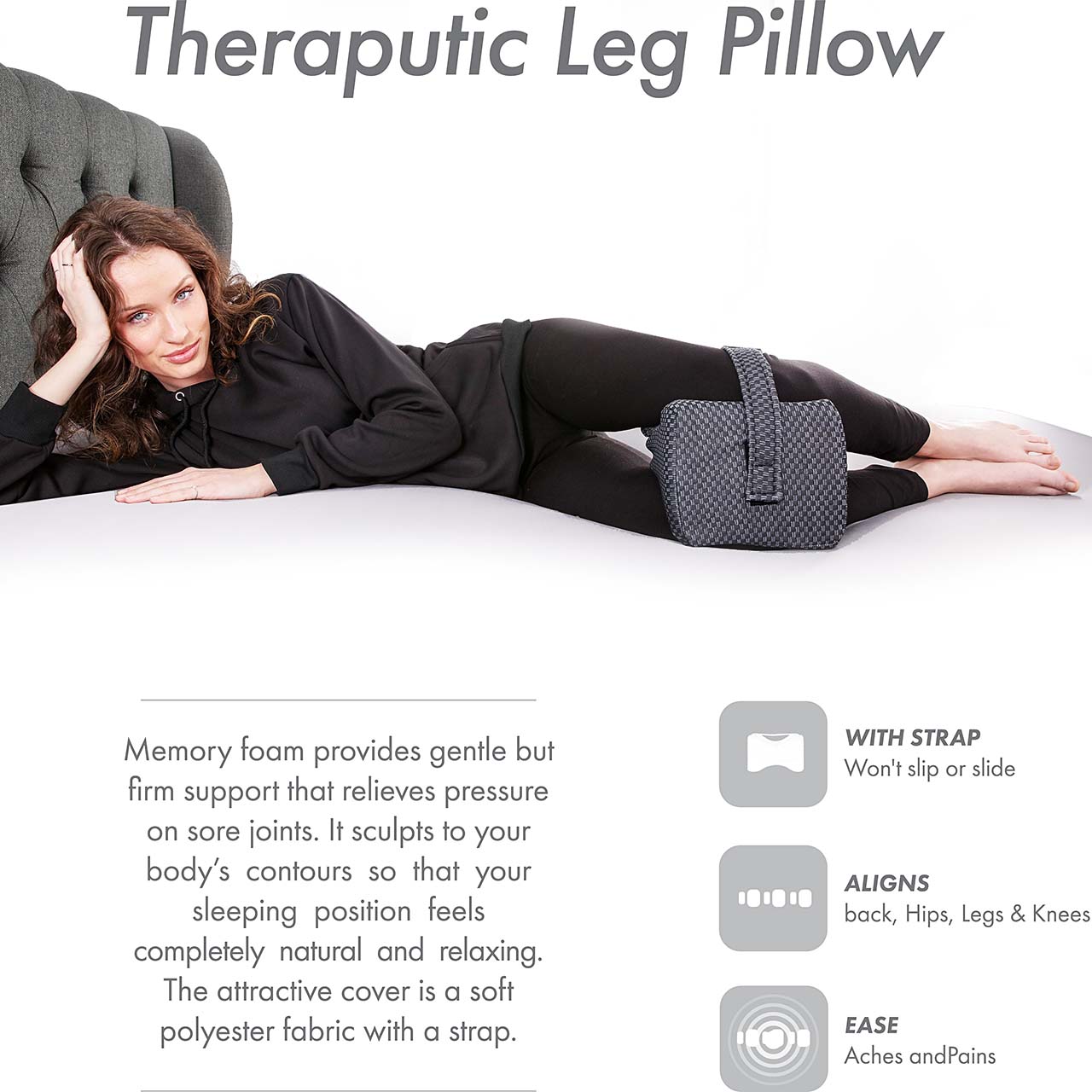 Memory Foam Pregnant Woman Side Sleeper Leg Pillow with Retaining