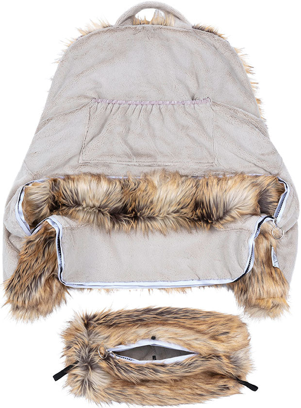 Home Soft Things Shaggy Faux Fur Bedrest Filling Set