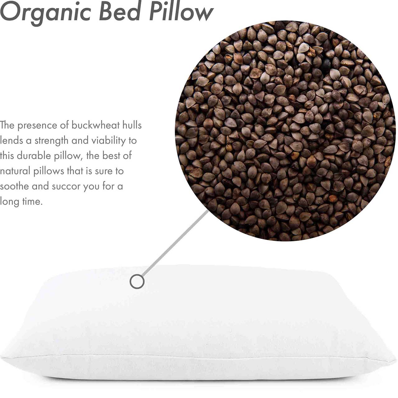 Organic Pillow With Buckwheat Husk, Bedsore Pillow With Hole