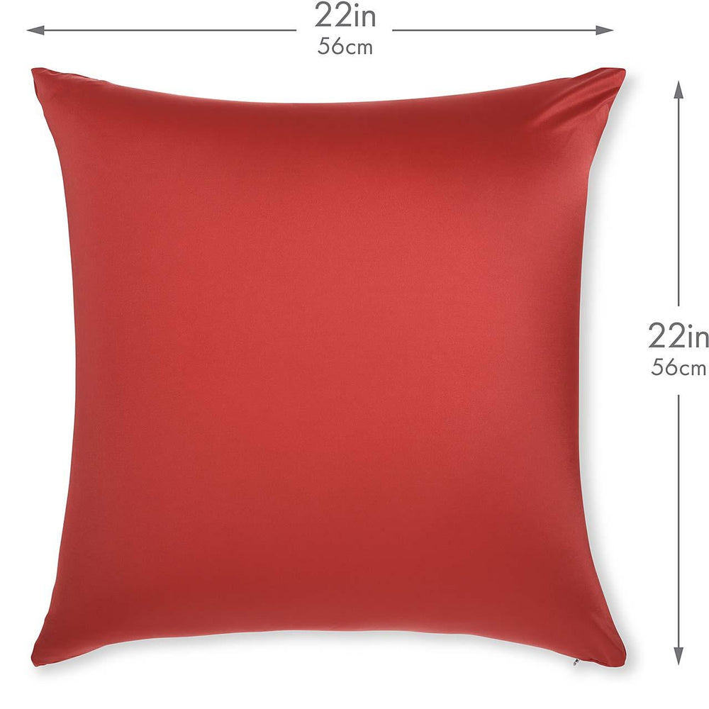 Deluxe Comfort Microsuede Throw Pillows, 18 x 18 - Down  Feather Filled - Decorative Colors - Soft Microsuede Cover - Throw Pillow,  Red - Pack of 2